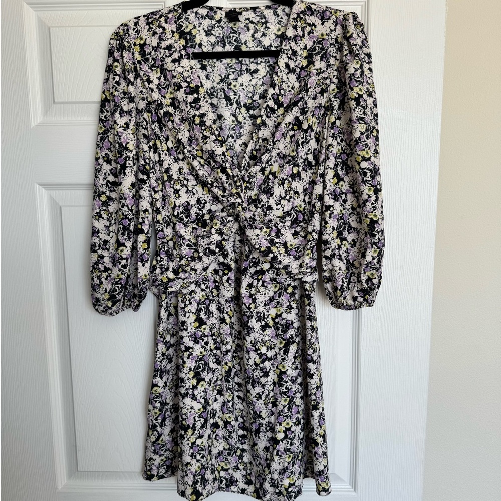 River Island Wrap Floral Dress. 3/4 sleeve